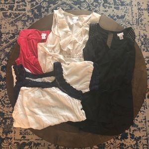 Bundle of maternity shirts